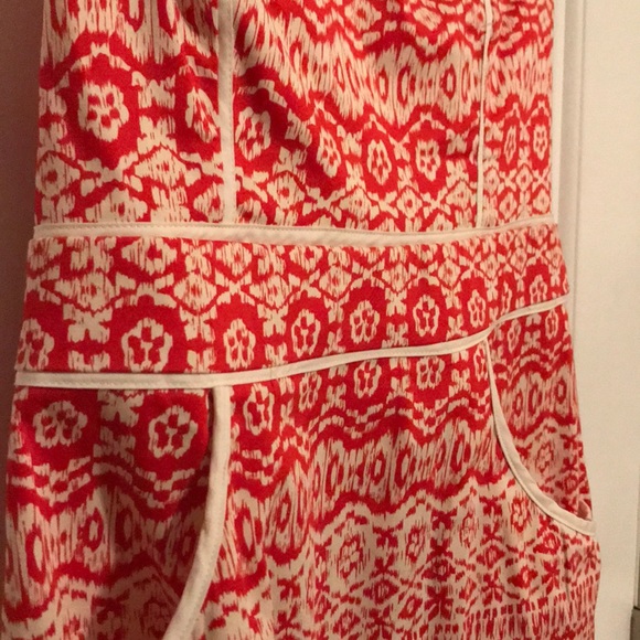 Strapless summer dress red and creme! - Picture 5 of 6